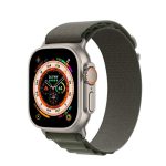 apple watch ultra titanium case with green alpine loop 1 1